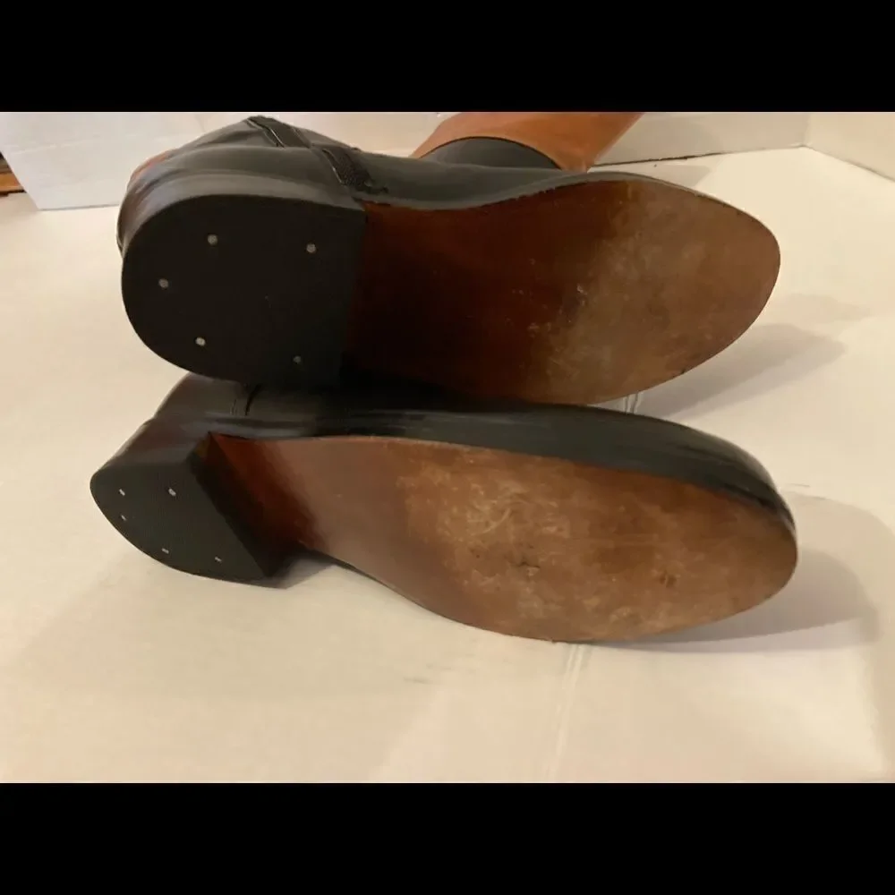 ‎LA Mundial Dress Boots, tan and black,